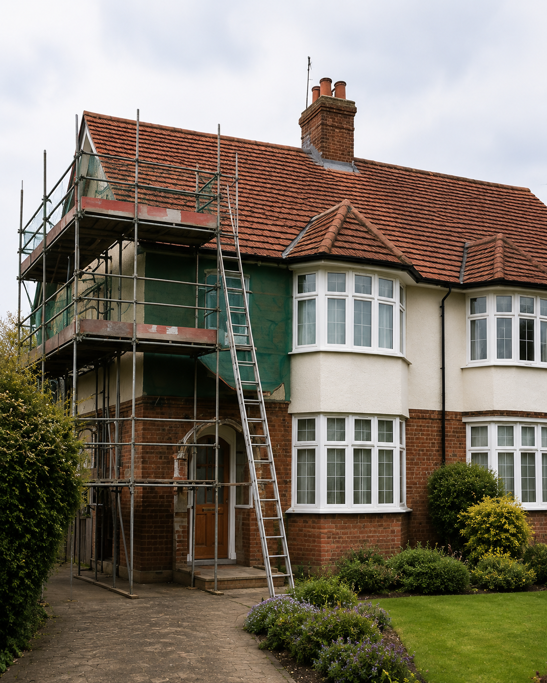 A new clay tile roof completed in Sheffield